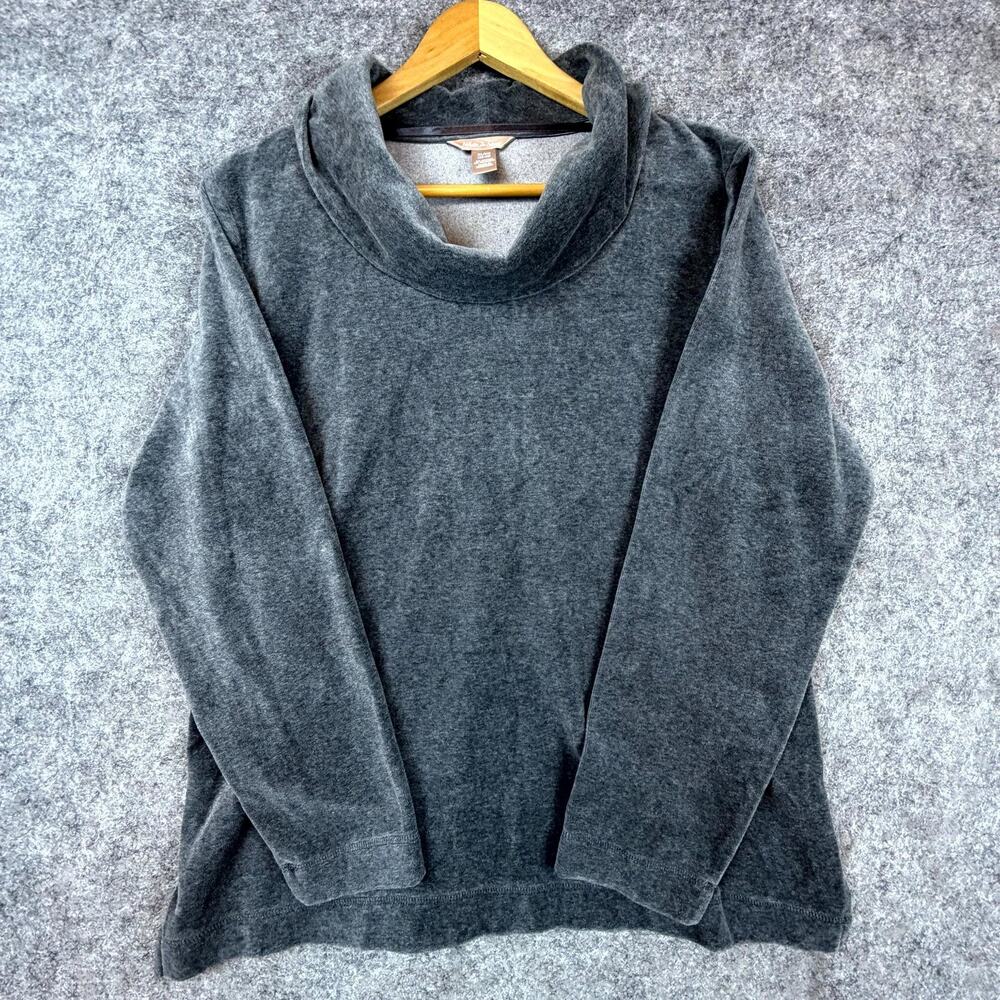 White Stag Sweatshirt Womens XL Charcoal Gray Soft Snuggly Cozy Winter